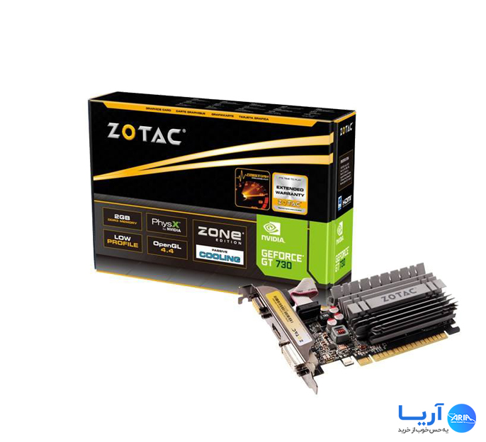 قیمت و خرید کارت گرافیک زوتک GT 730 2GB DDR5 | فروشگاه آریا